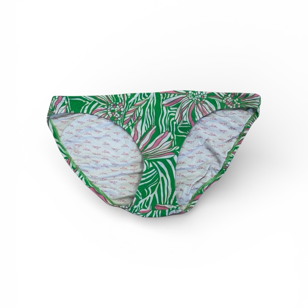 Lilly Pulitzer Trey bikini bottom in Botanical Green Just Wing It print- Size XS